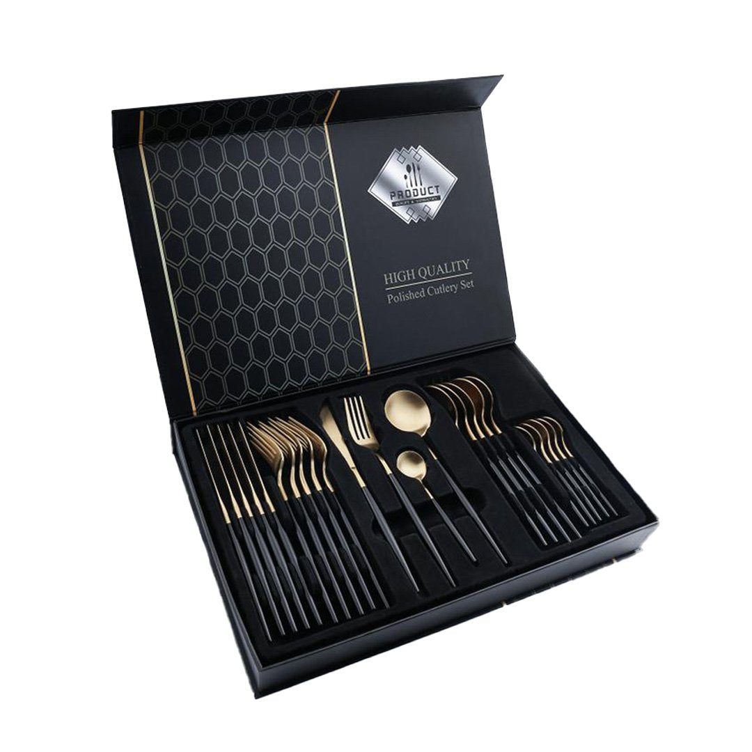 عرض شنطة المعالق 24 قطعة + طقم معالق الأطفال من Golden Touch